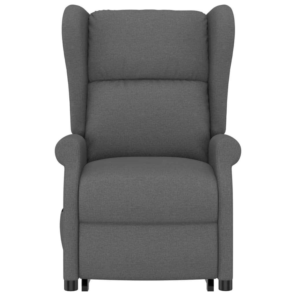Zvedací Křeslo Tmavě Šedé Textil
