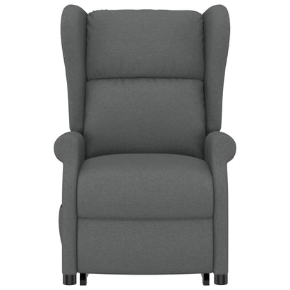 Zvedací Křeslo Tmavě Šedé Textil