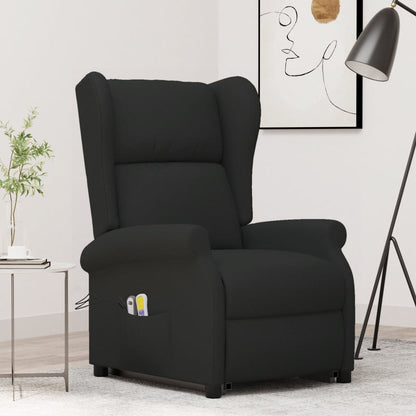 Zvedací Masážní Křeslo Hnědé Textil