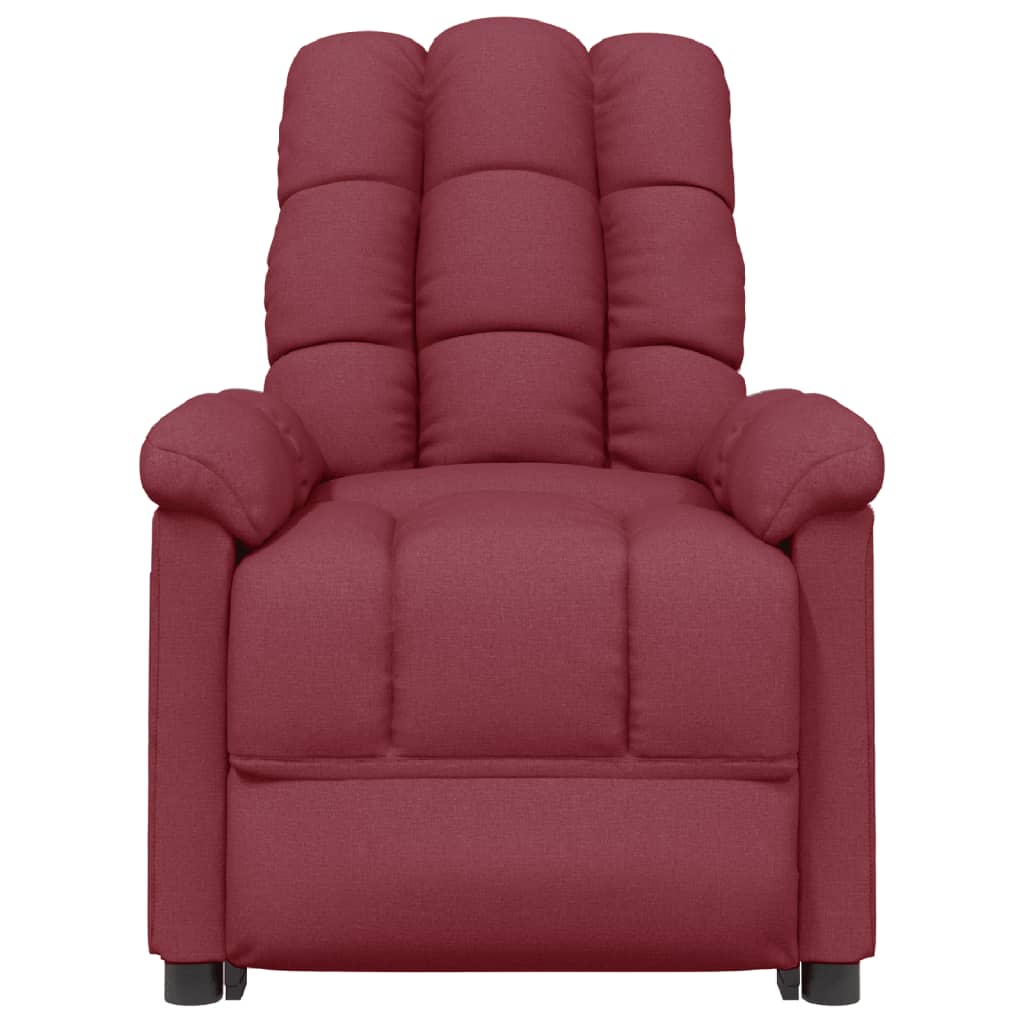 Polohovací Křeslo Vínové Textil