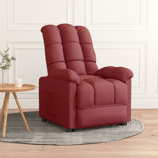 Polohovací Křeslo Vínové Textil