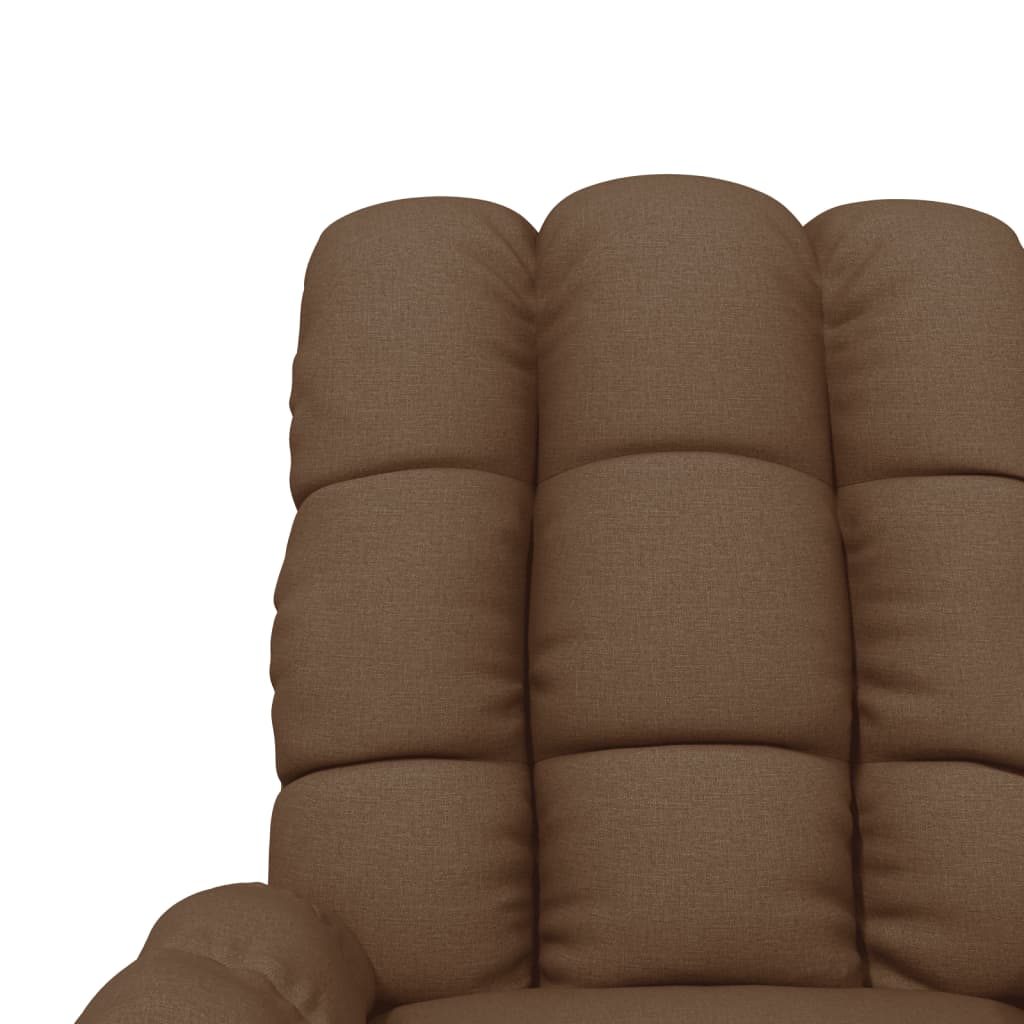 Polohovací Křeslo Hnědé Textil
