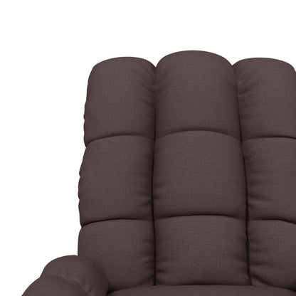 Polohovací Křeslo Tmavě Hnědé Textil