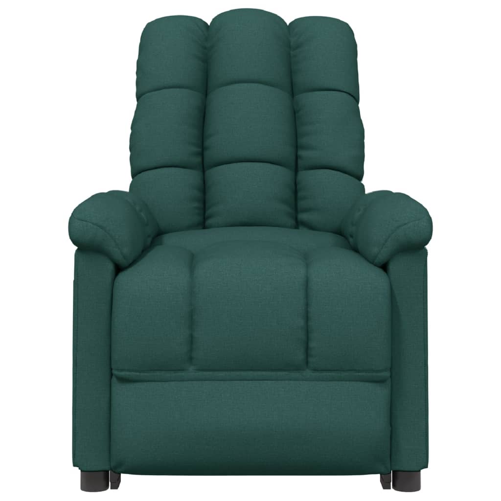 Polohovací Křeslo Tmavě Zelené Textil
