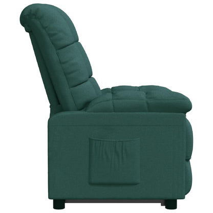 Polohovací Křeslo Tmavě Zelené Textil