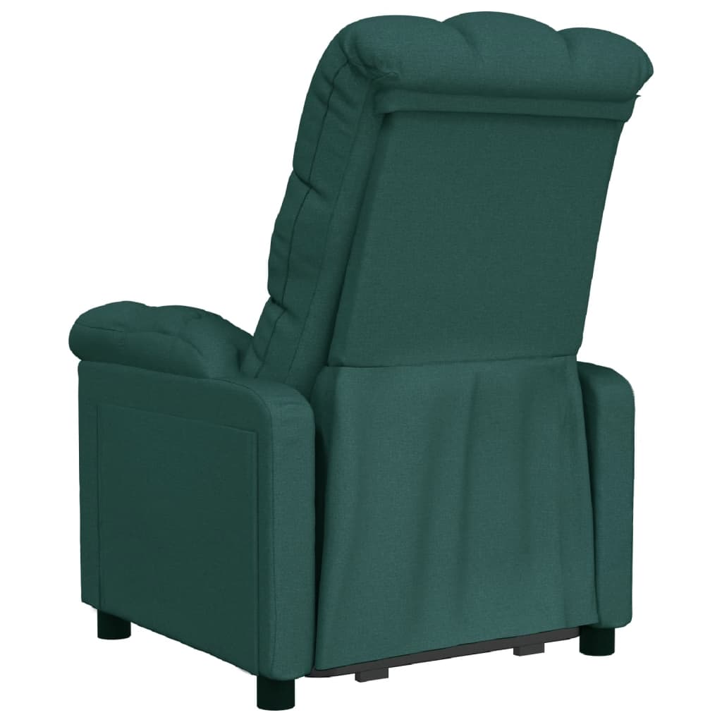 Polohovací Křeslo Tmavě Zelené Textil