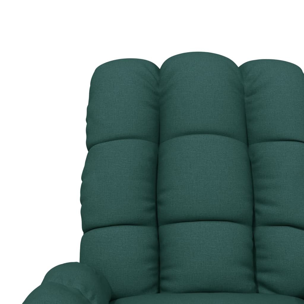 Polohovací Křeslo Tmavě Zelené Textil