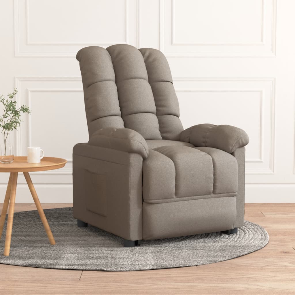 Polohovací Křeslo Hnědé Textil