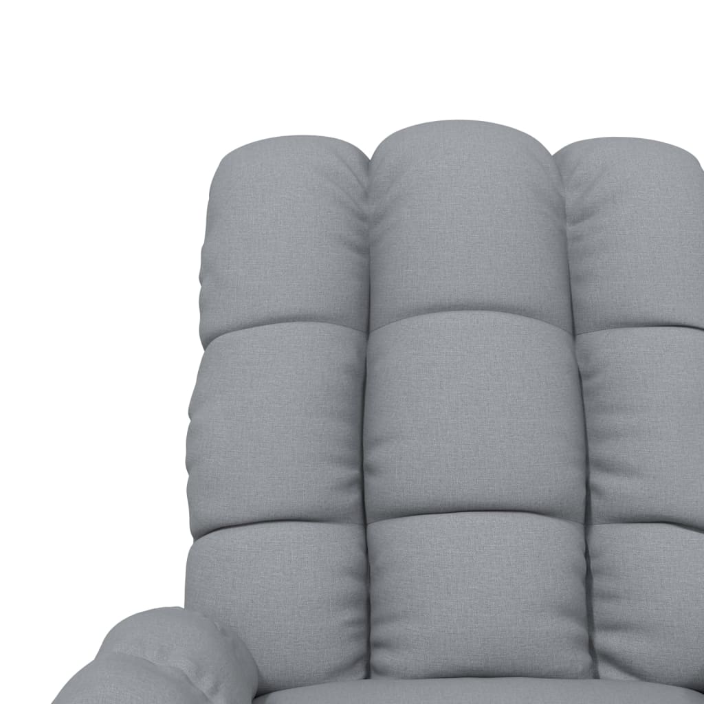 Masážní Křeslo Světle Šedé Textil