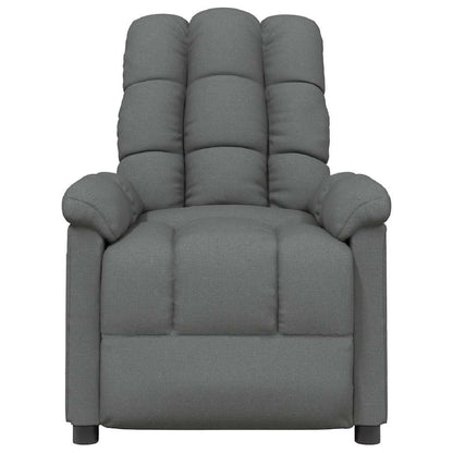 Masážní Křeslo Tmavě Šedé Textil