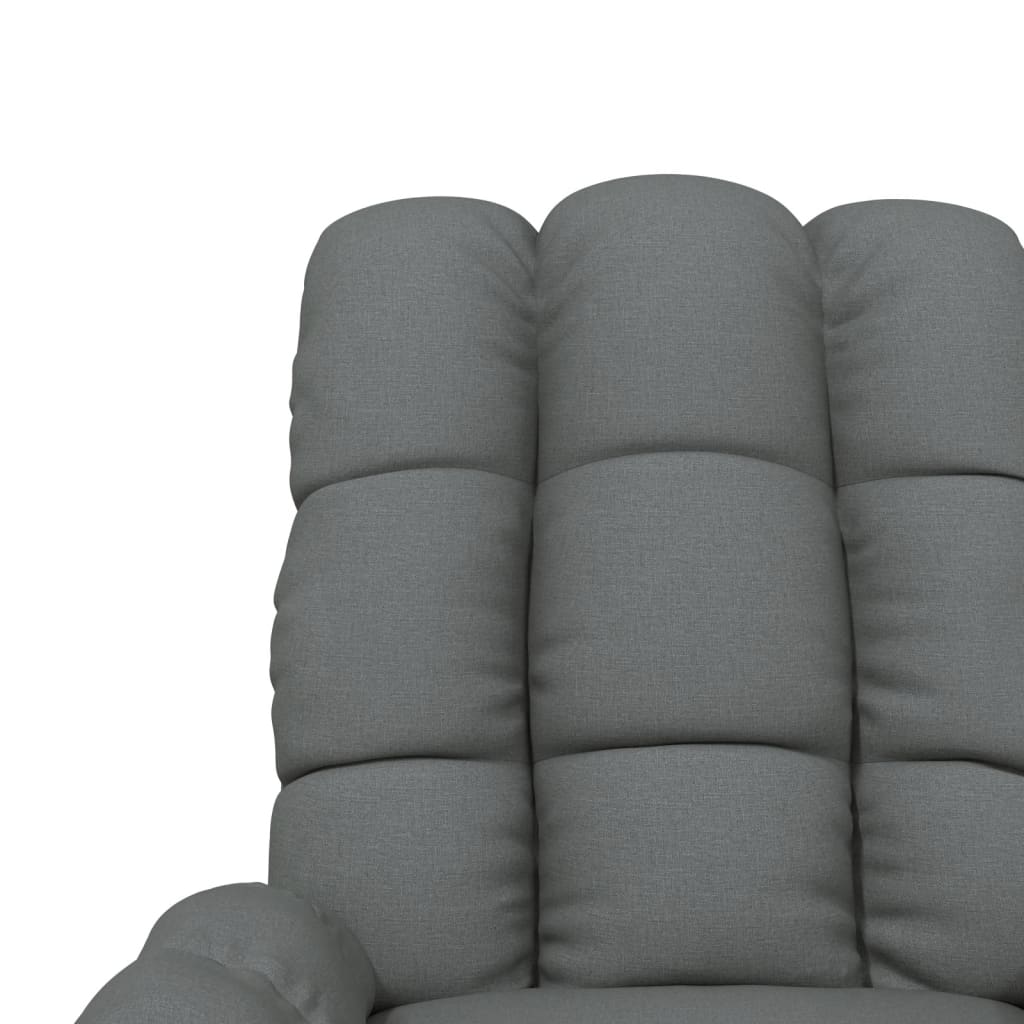 Masážní Křeslo Tmavě Šedé Textil