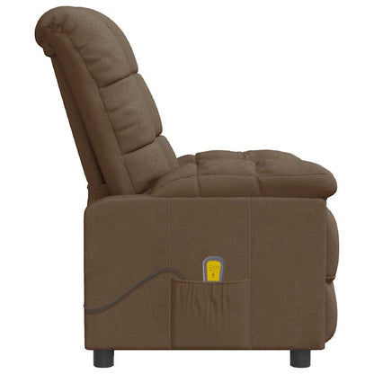 Masážní Křeslo Hnědé Textil