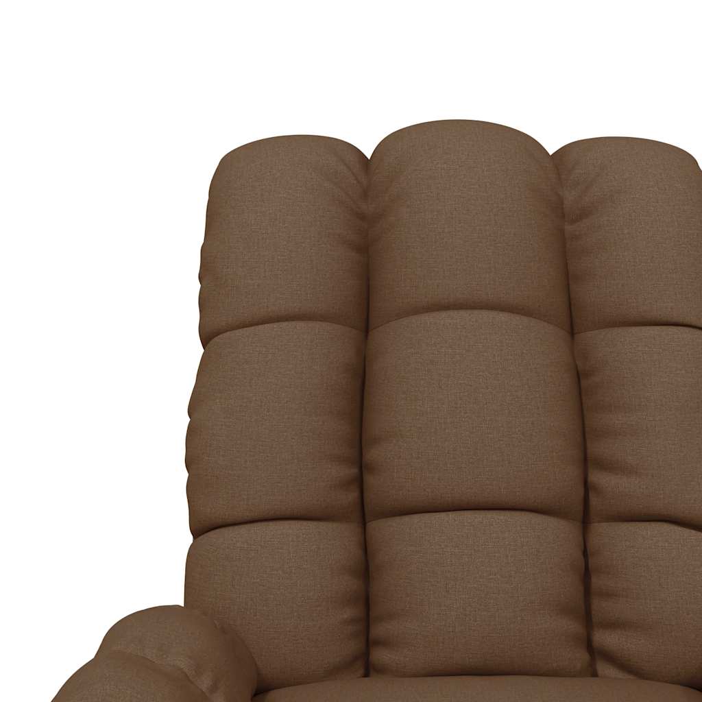 Masážní Křeslo Hnědé Textil