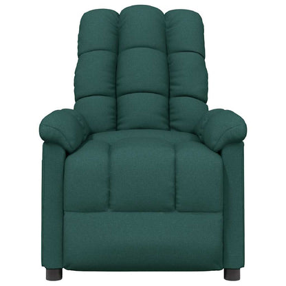 Masážní Křeslo Tmavě Zelené Textil