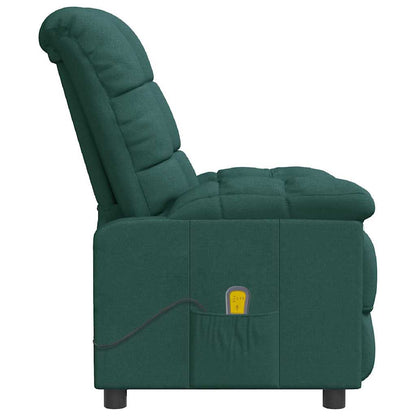Masážní Křeslo Tmavě Zelené Textil