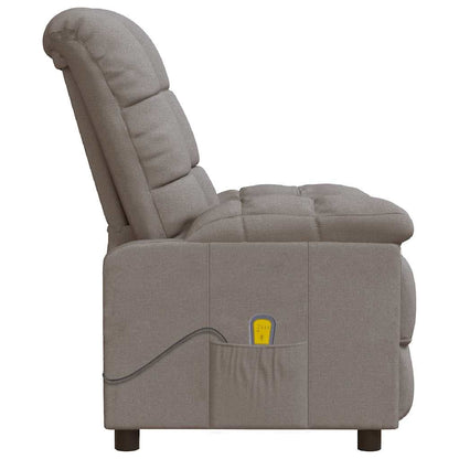 Masážní Křeslo Taupe Textil