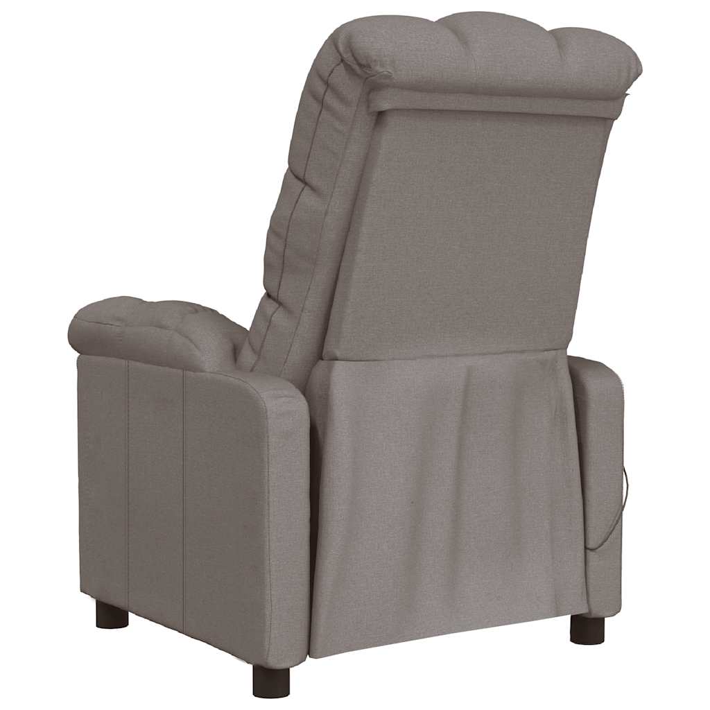 Masážní Křeslo Taupe Textil