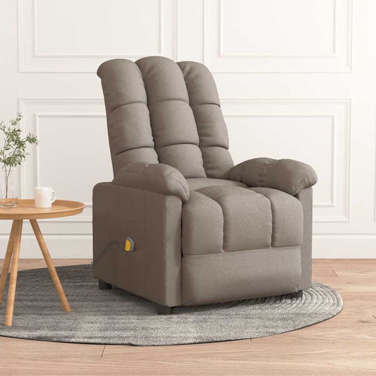 Masážní Křeslo Taupe Textil