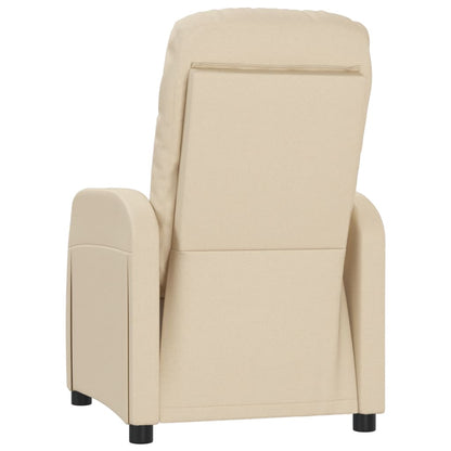 Polohovací Křeslo Krémové Textil