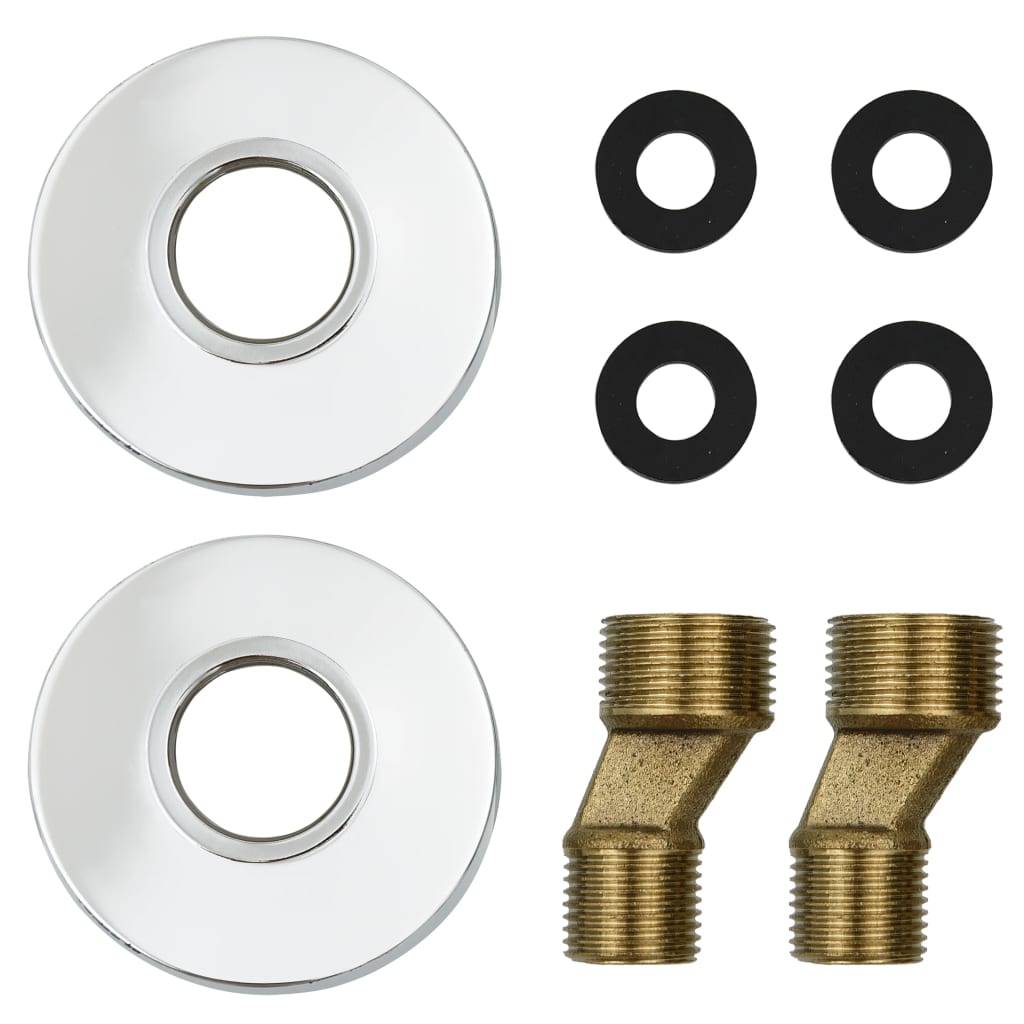 Vanová Baterie S 2 Kohoutky + Ruční Sprcha Chrom Retro