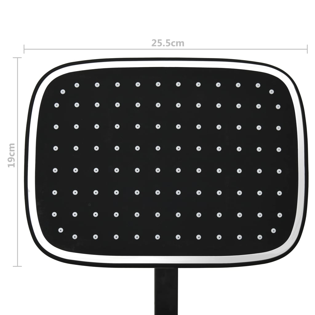 Sprchový Set Se Dvěma Hlavicemi Se Směšovačem A Hadicí Černý