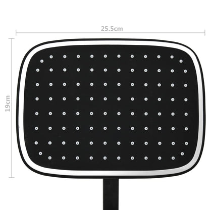 Sprchový Set Se Dvěma Hlavicemi Se Směšovačem A Hadicí Černý