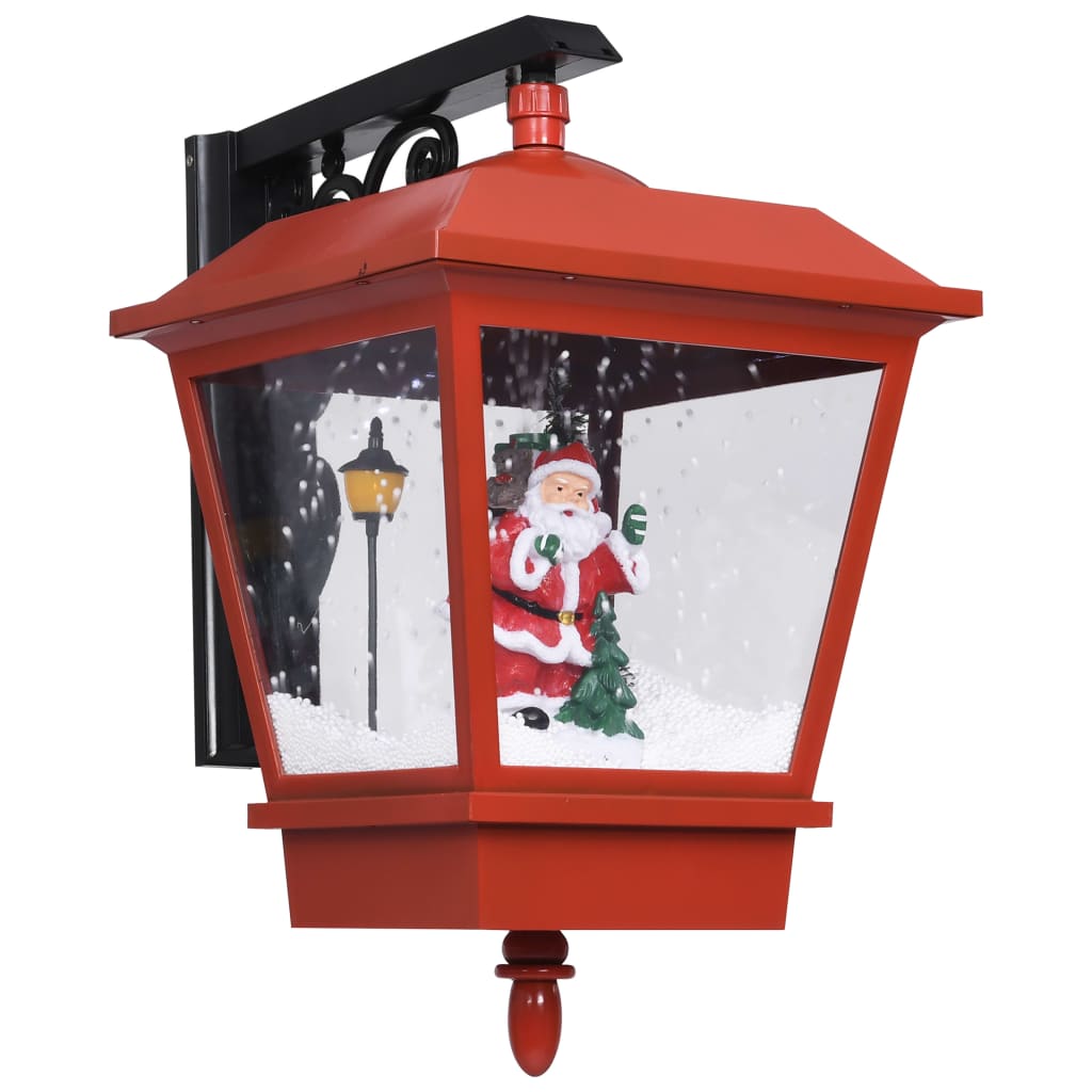 Vánoční Závěsná Lampa Led Světla A Santa Červená 40X27X45 Cm