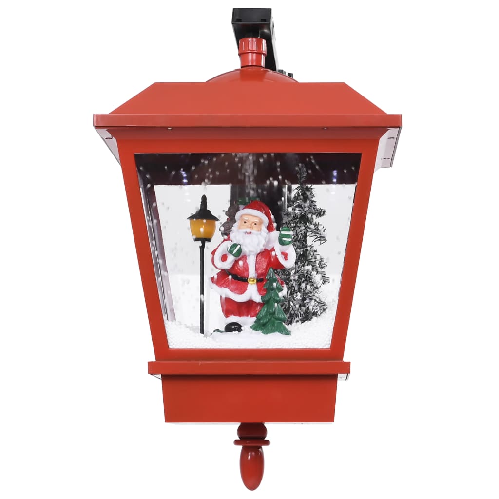 Vánoční Závěsná Lampa Led Světla A Santa Červená 40X27X45 Cm
