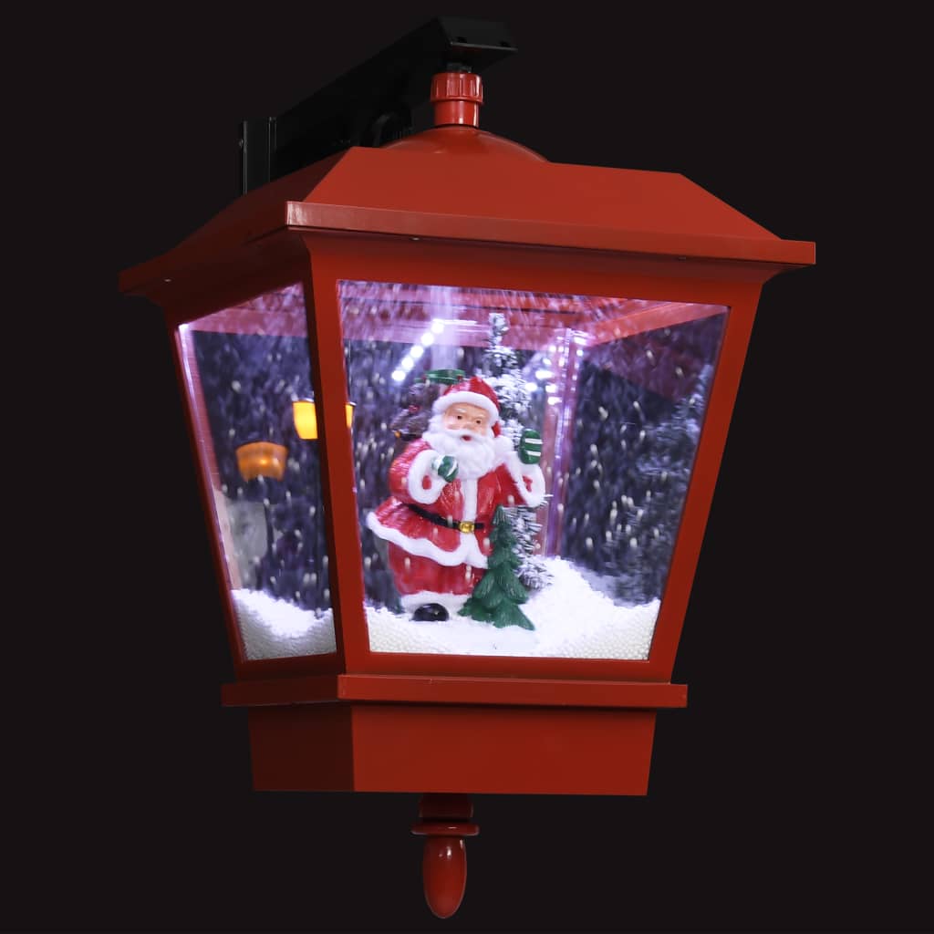 Vánoční Závěsná Lampa Led Světla A Santa Červená 40X27X45 Cm