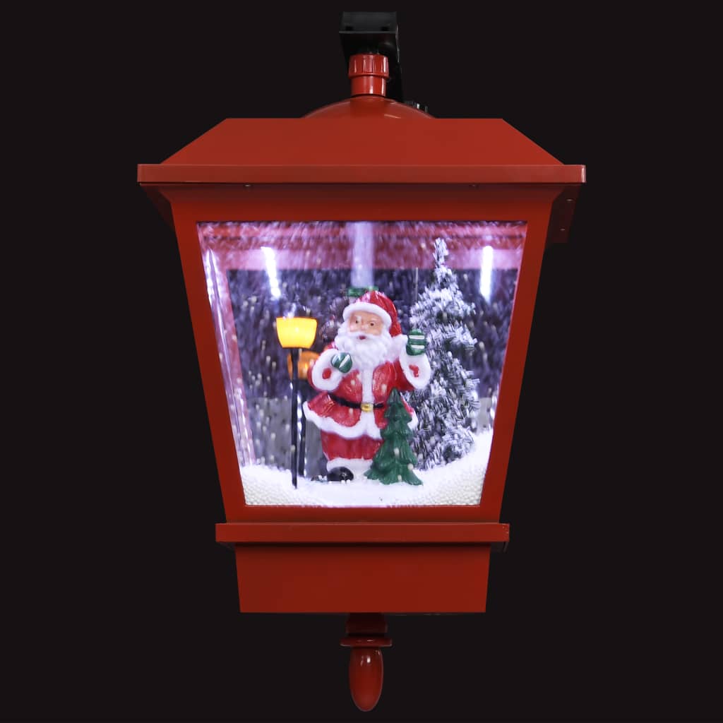 Vánoční Závěsná Lampa Led Světla A Santa Červená 40X27X45 Cm