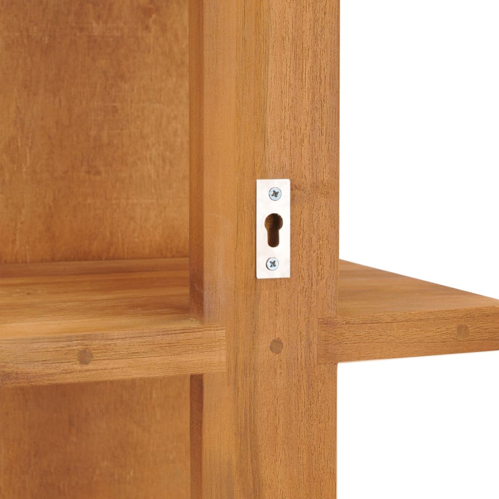 Nástěnné Zrcadlo S Poličkami 30 X 30 X 120 Cm Masivní Teak