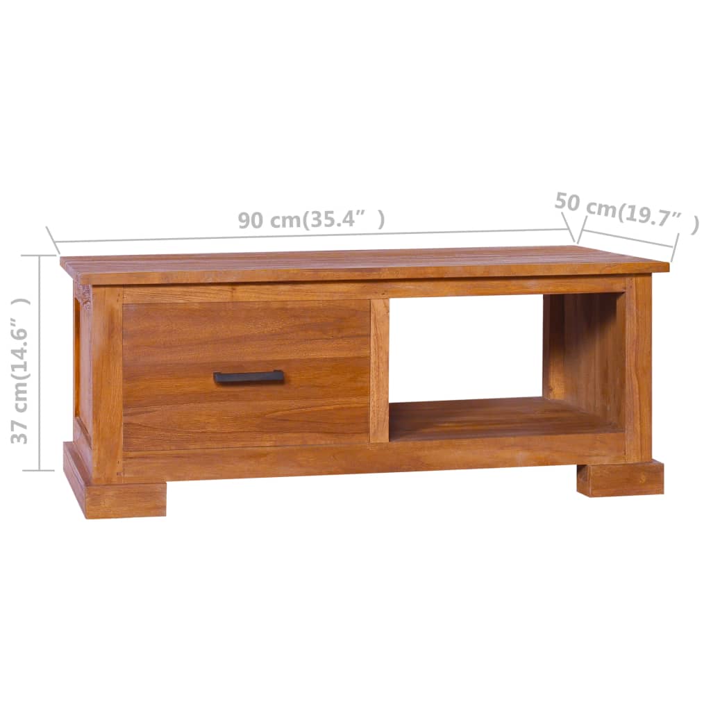 Tv Stolek 90 X 50 X 37 Cm Masivní Teakové Dřevo