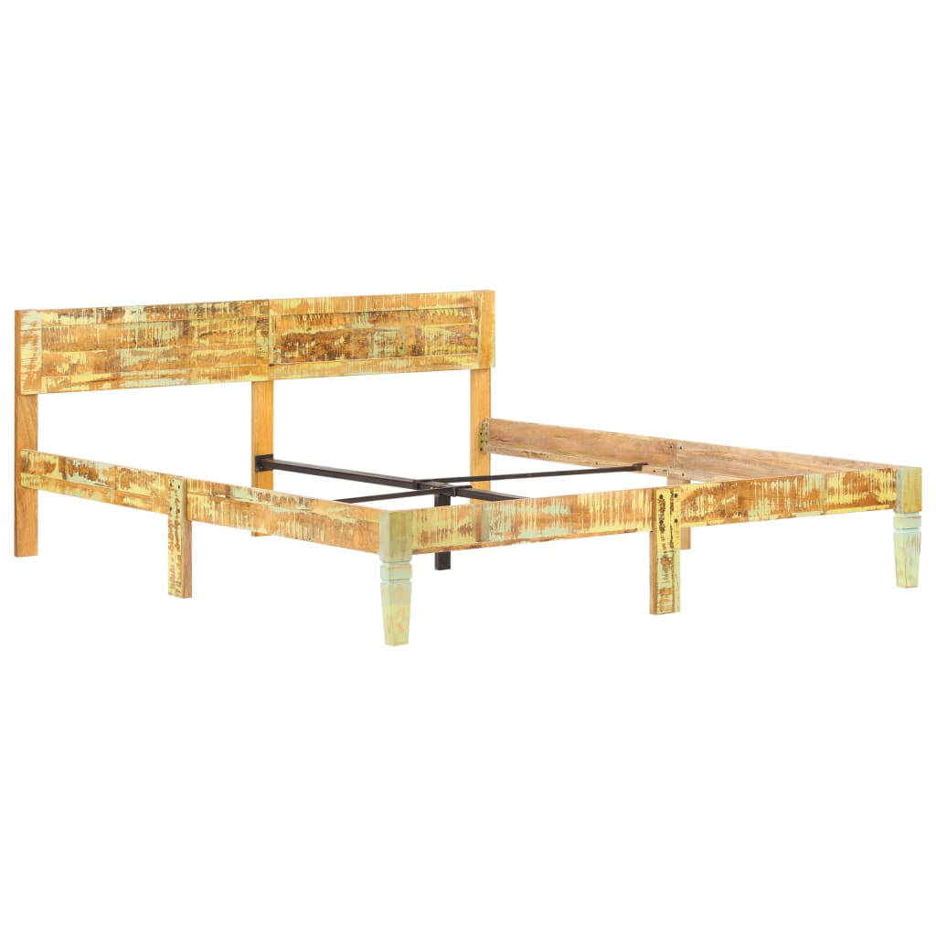 Rám Postele Masivní Recyklované Dřevo 180 X 200 Cm