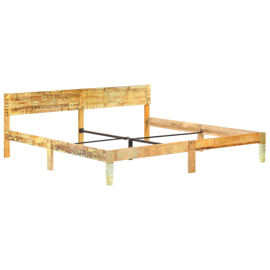 Rám Postele Masivní Recyklované Dřevo 200 X 200 Cm