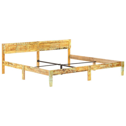 Rám Postele Masivní Recyklované Dřevo 200 X 200 Cm