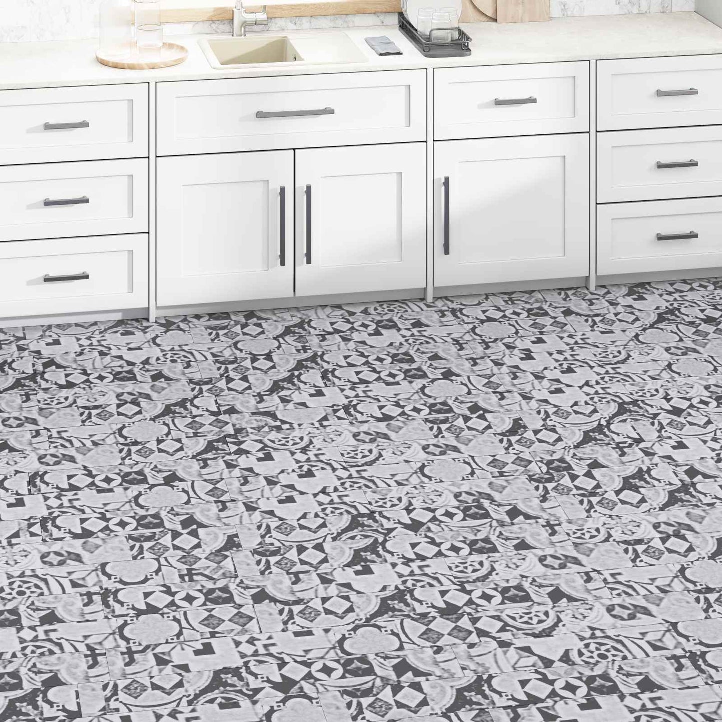 Podlahová Prkna 5,02 M² 36 Pcs Pvc Šedý Vzor