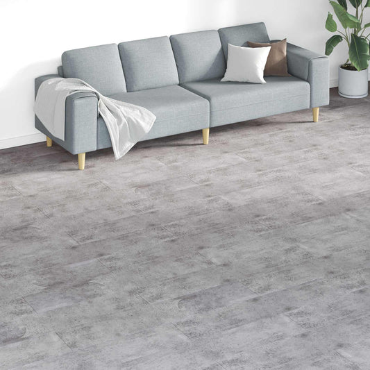 Podlahová Prkna 18 Pcs Hnědý Cement 5,26 M² Pvc