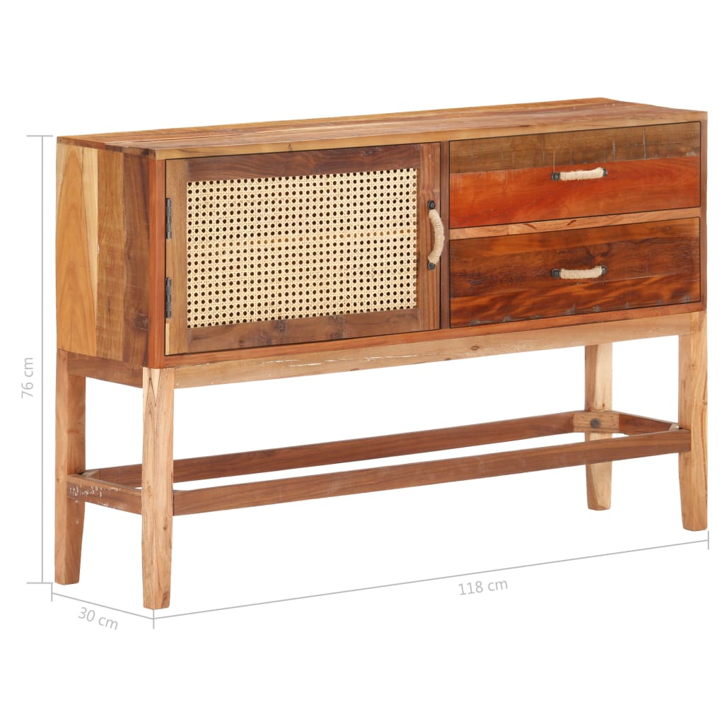 Příborník 118 X 30 X 76 Cm Masivní Recyklované Dřevo