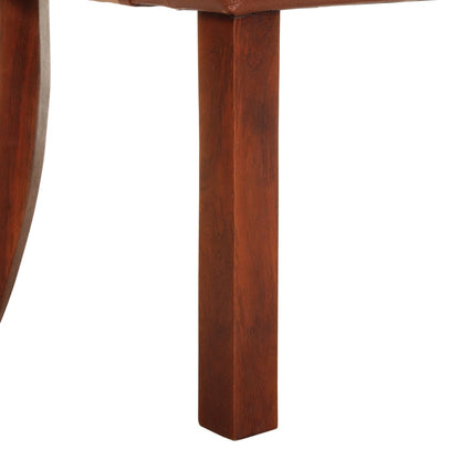 Jídelní Židle 2 Ks Hnědé Pravá Kozí Kůže