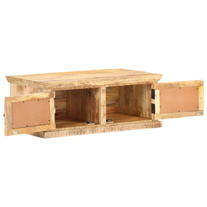 Konferenční Stolek 90X50X35 Cm Masivní Mangovník Přírodní Rákos