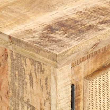 Konferenční Stolek 90X50X35 Cm Masivní Mangovník Přírodní Rákos