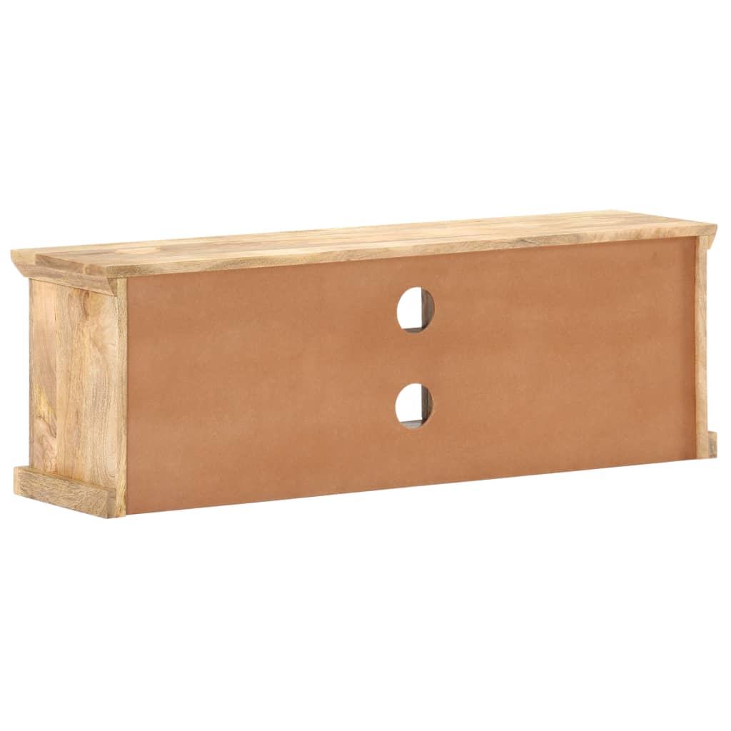 Tv Stolek S Ocelovými Dvířky 120 X 30 X 40 Cm Masivní Mangovník