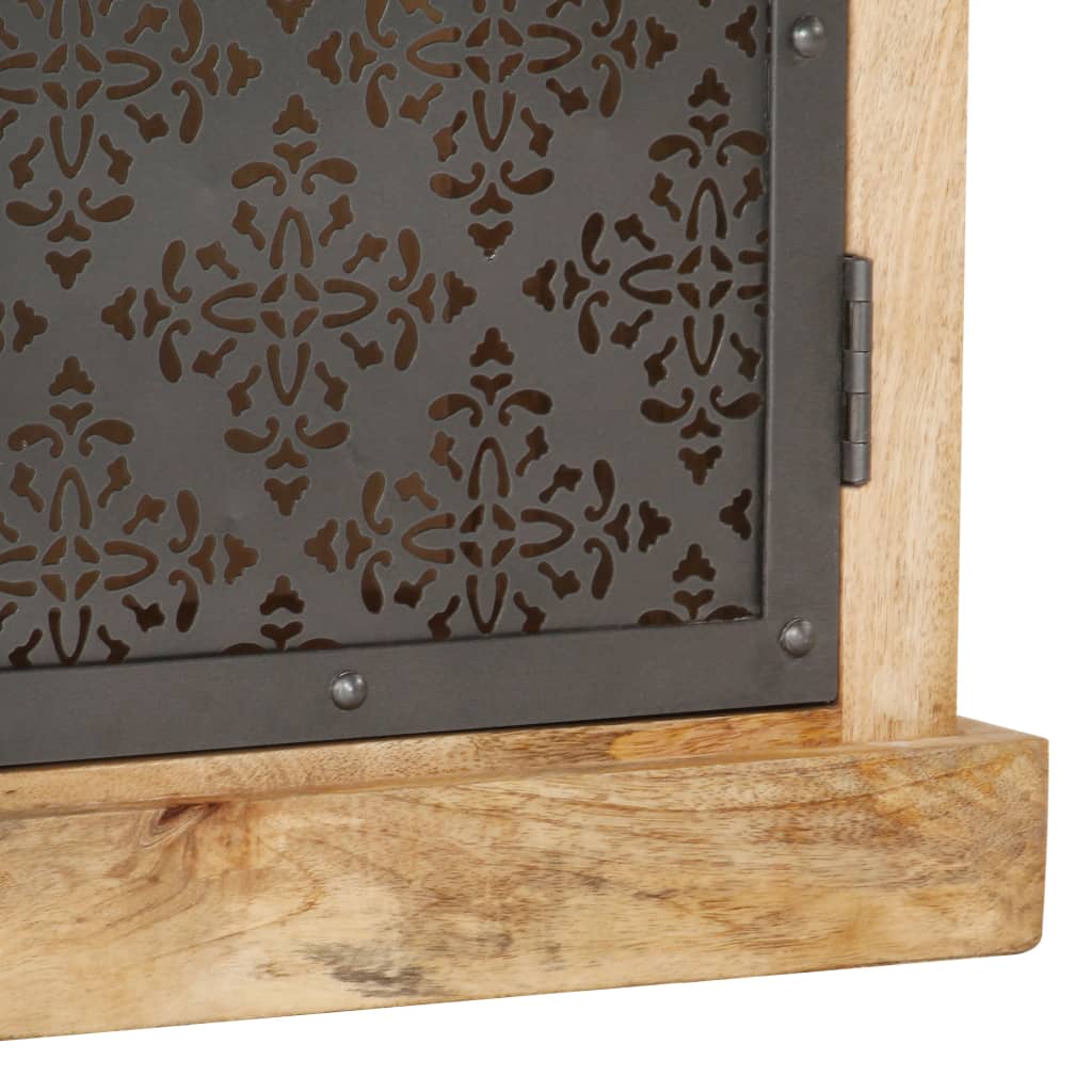 Komoda S Dvířky 45 X 32 X 110 Cm Masivní Mangovníkové Dřevo