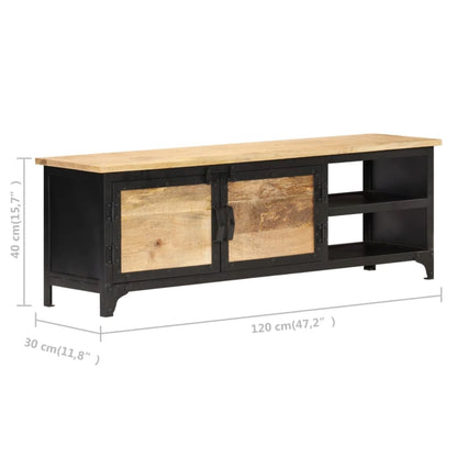 Tv Stolek 120 X 30 X 40 Cm Masivní Mangovníkové Dřevo