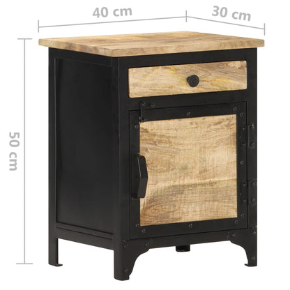 Noční Stolek 40 X 30 X 50 Cm Masivní Mangovníkové Dřevo