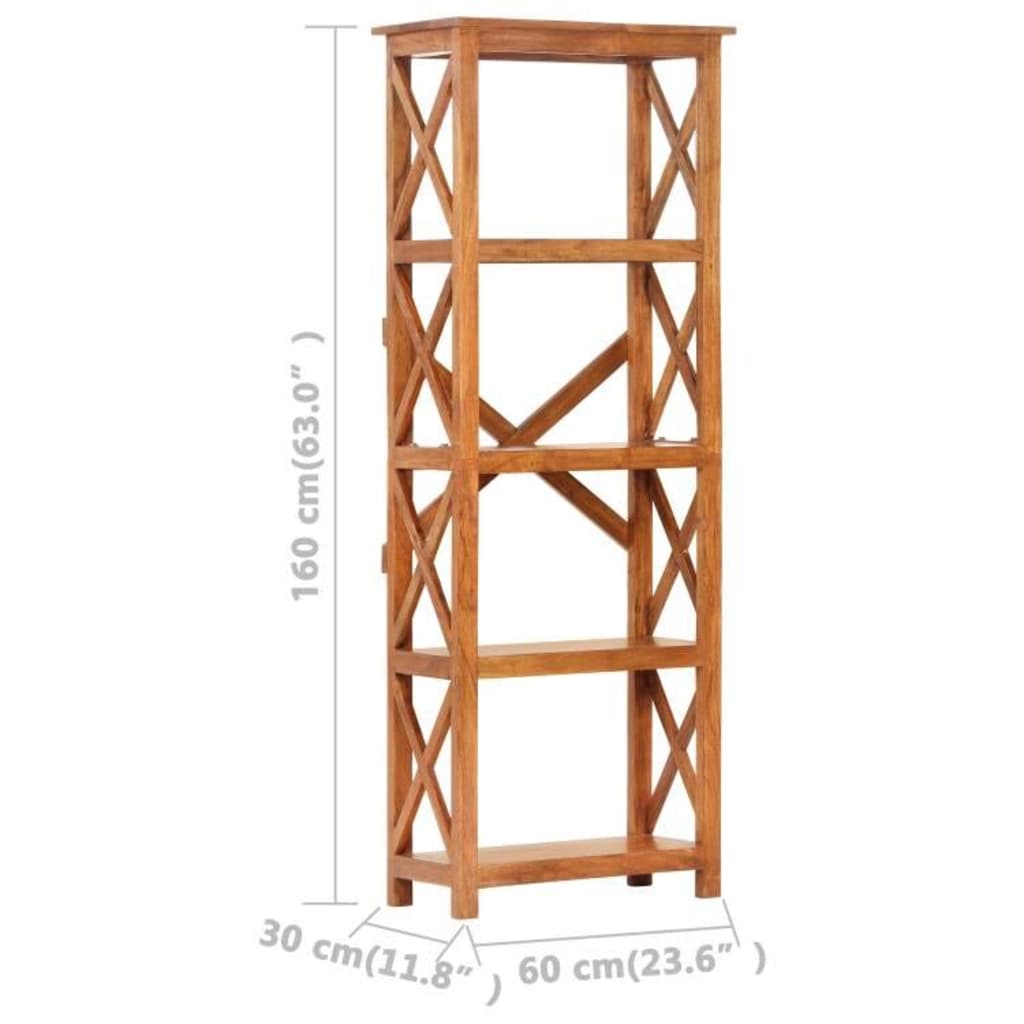 Knihovna 60 X 30 X Masivní Akácie S Medovým Povrchem