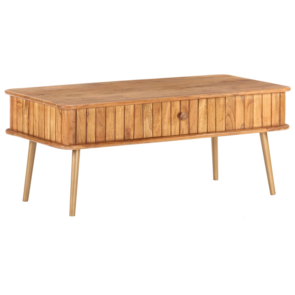Konferenční Stolek 100 X 50 X 40 Cm Masivní Akáciové Dřevo
