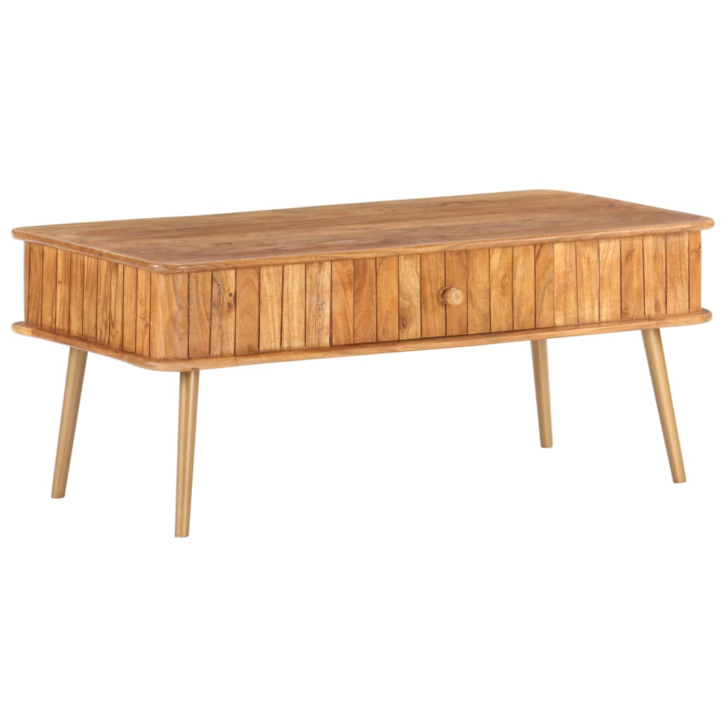 Konferenční Stolek 100 X 50 X 40 Cm Masivní Akáciové Dřevo
