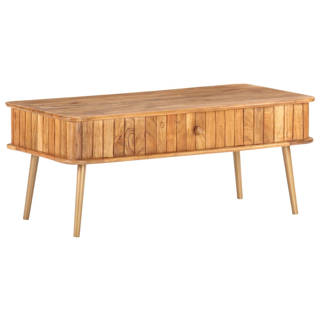 Konferenční Stolek 100 X 50 X 40 Cm Masivní Akáciové Dřevo