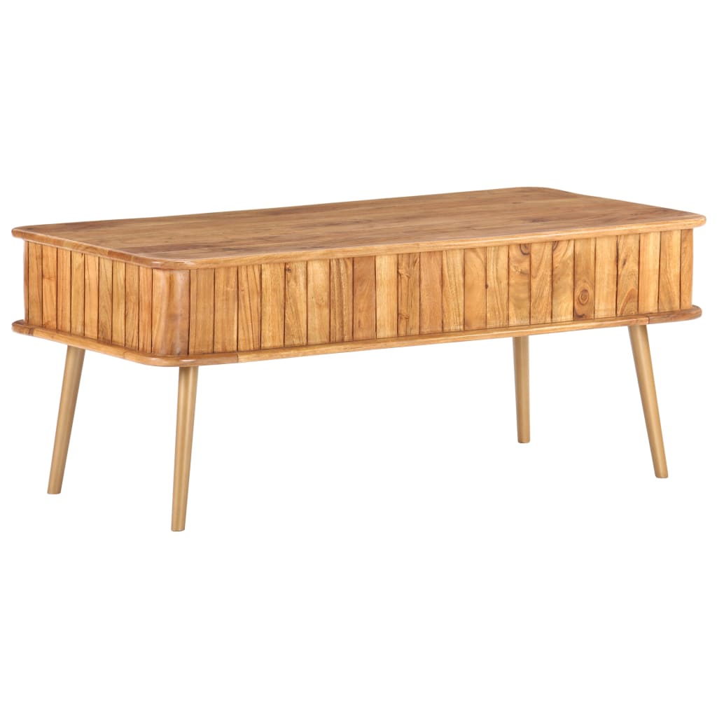 Konferenční Stolek 100 X 50 X 40 Cm Masivní Akáciové Dřevo